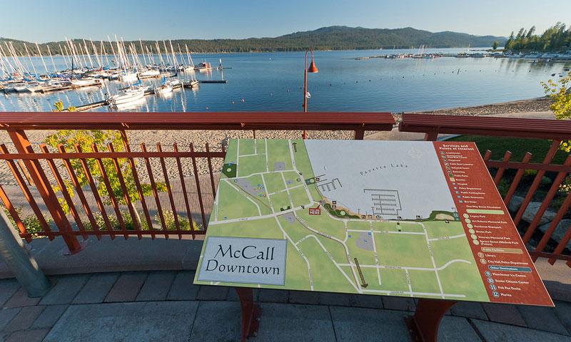 Downtown McCall overlooks Payette Lake