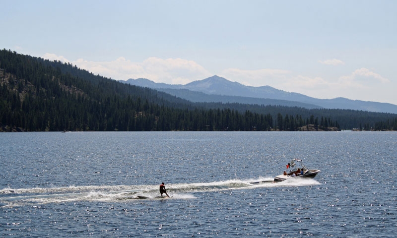Wakeboarding on Payette Lake in McCall Idaho